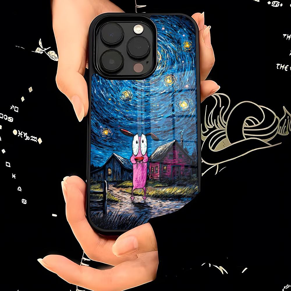 

Чехол для телефона Courage CowardlyS Dog PC+TPU Для IPhone 15 16 17 Pro Max 13 16 11 12 14 Pro Xs Max Mini Xr X Plus Чехол iPhone 16 Pro Max