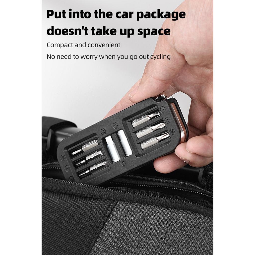 10 in 1 Bicycle Multi Tool Steel Cycling Combination Maintenance Tool Multifunctional Hexagon Wrench Bit Socket Set Tool
