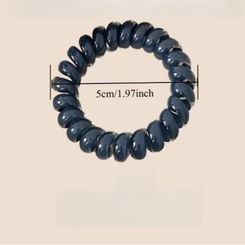 5pcs Hairstring Ponytail Elastic and Durable Women's Jelly Dark Color Children's and Adult Headband No Harm To Hair