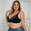 Lencería Europea y Americana de Talla Grande Sexy Sujetador Push Up de Encaje de Color Sólido para Mujer
