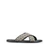 Ferragamo Gancini Printed Pool Slides Neutrals