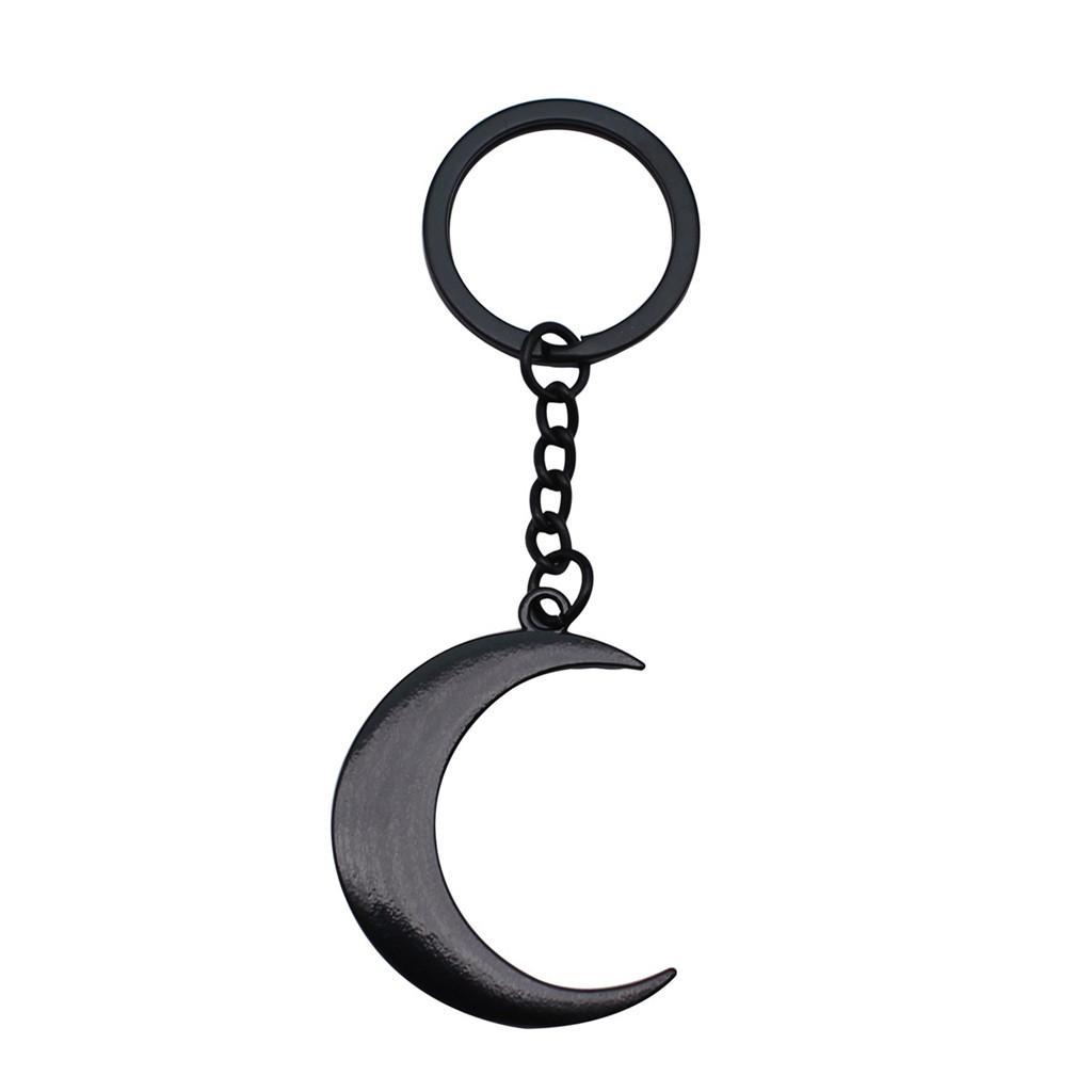 Dreifachmond Pentagramm Anhänger Schlüsselanhänger Stern Wicca Thema Schlüsselring 28mm