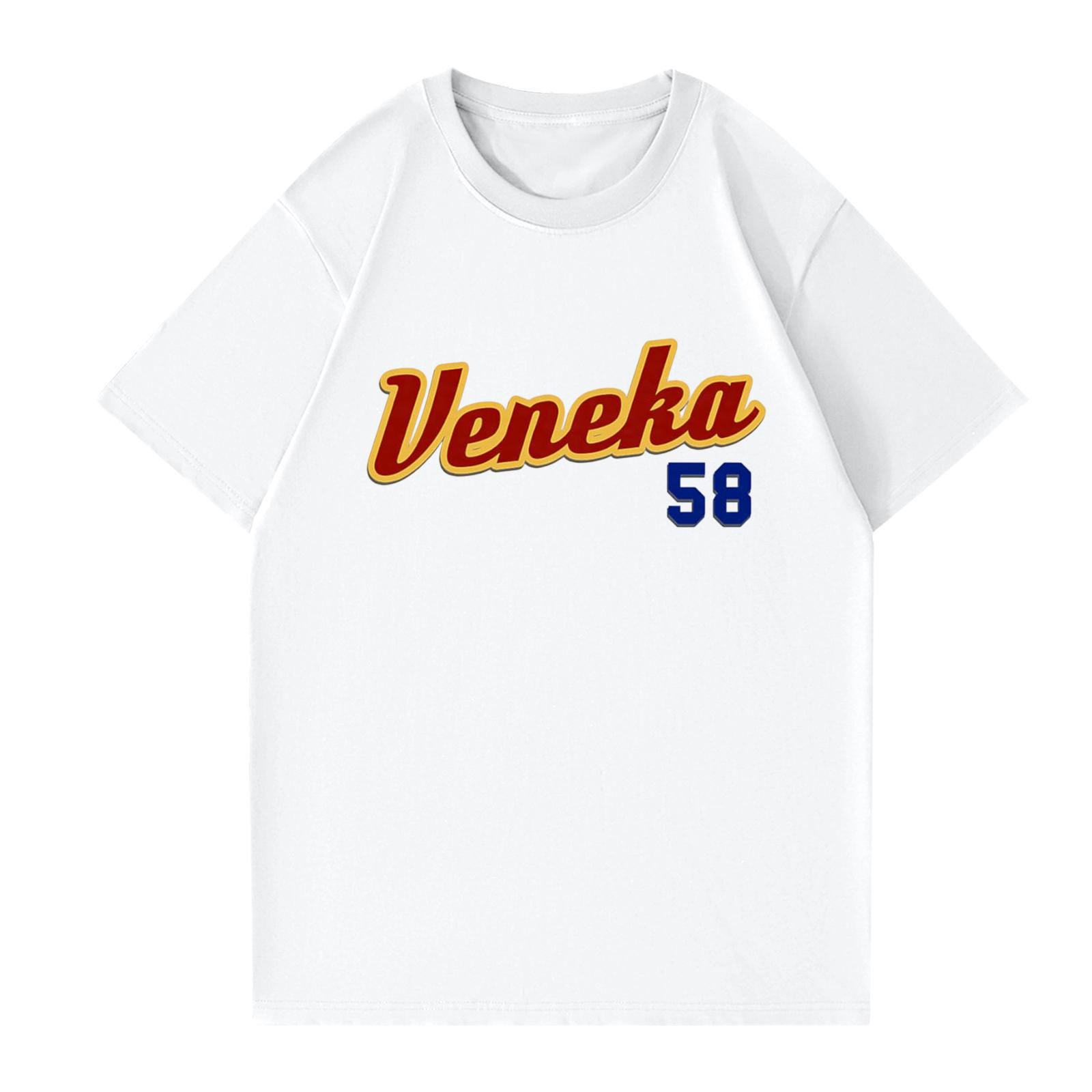 

Модна жіноча та чоловіча повсякденна футболка з круглим вирізом та принтом, з коротким рукавом, топ XL білий