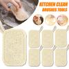 6pcs Natural Luffa Dish Towel Washing Cloth Sponge Loofah Scrub Pad Dish Pot Oil Stain Removing Scrubber Kitchen Clean Brushes P