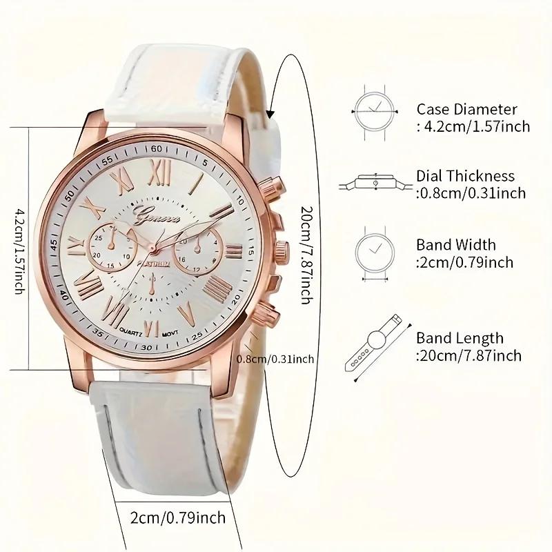 1set-Fashionable Women's Watch Ornaments Accessory Set Fashionable Quartz Watch - Suitable for Gift Giving and Daily Wearing