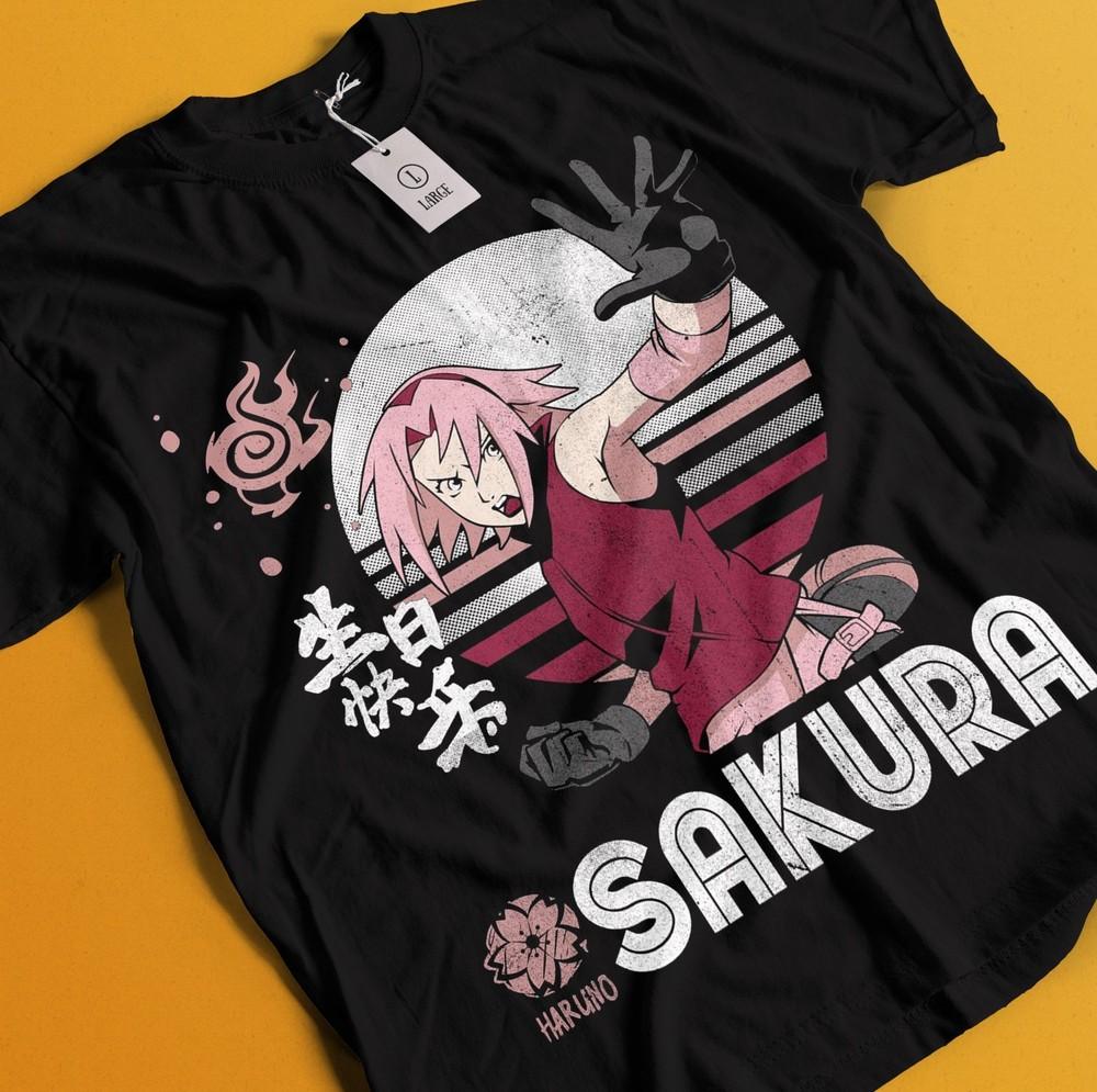 Naruto Tshirt Sakura Shirt Sasuke T-Shirt Tsunade Tee Kakashi Anime Unisex Top
