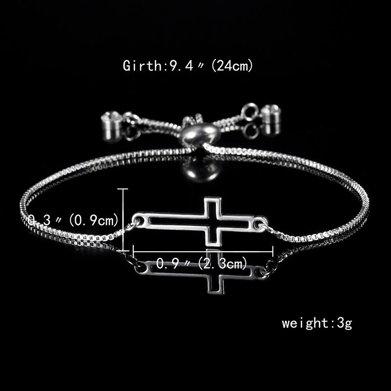 Silver Color Jewelry Cross Chain Bracelets For Women Fashion Wedding Banquet Charm Bracelets & Bangles Valentine's Day Gift