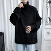 Velký podzimní/zimní pevný pánský teplý svetr s vysokým límcem