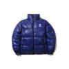 MLB Solid Color Stand Collar Reversible Shiny Puffer Jacket Unisex Jackets Black 31DJ02061-50L