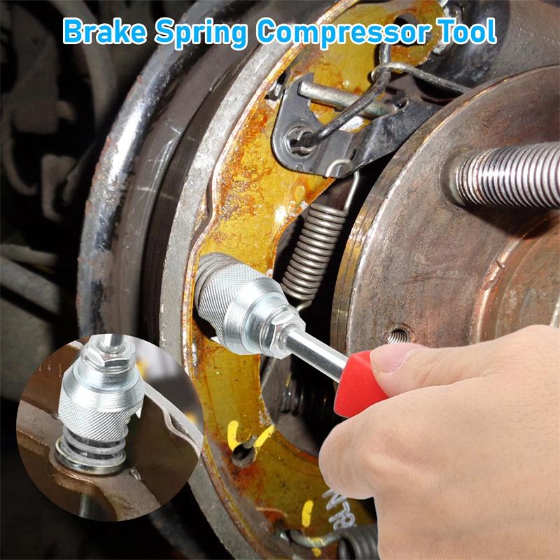 2 Pcs Metal Brake Caliper Spring Tool With Spring Hook Wrench - Heavy-Duty Automotive Repair Tool For Precise Brake Adjustment