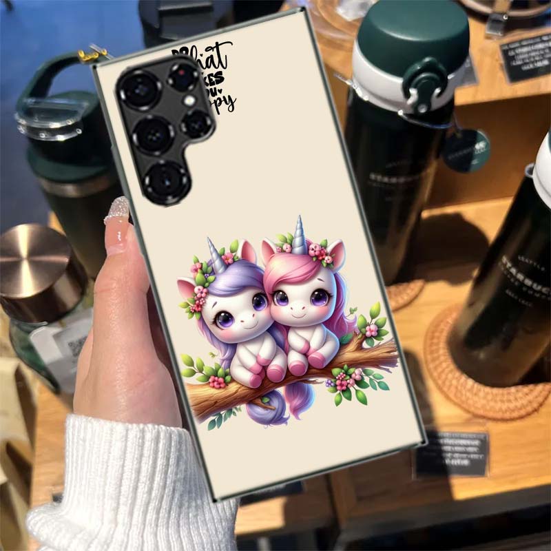 Cute Unicorn Baby Cases Phone Case for Samsung Galaxy S26 Ultra S25 Edge S24 S23 FE S21 Plus S20 S22 Cover TPU Capa Shell Shockp