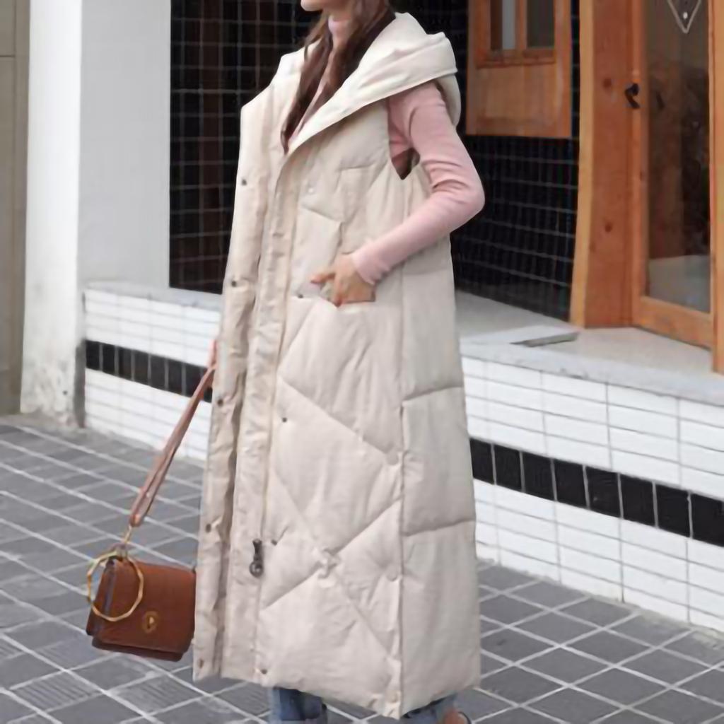 Winter Fashion Woman Lengthened And Thickened  Medium Length Down Cotton  Jacket