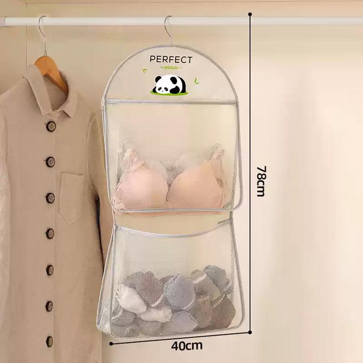 Oxford Cloth Hanging Net Pocket Storage Bag Clothesable Organizer Bag Lingerie Storage Hanging Bag
