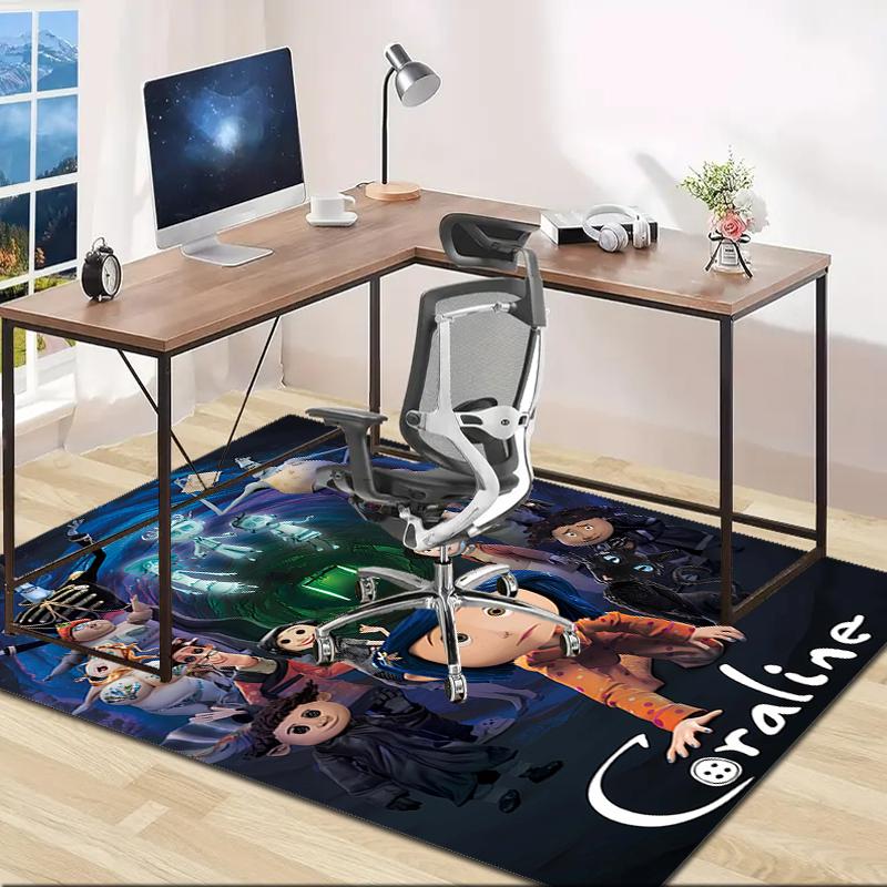 1pc C-Coraline (3) Design Area Rug - Non-Slip, Soft & Cozy Floor Mat for Living Room, Bedroom, Office - Indoor/Outdoor Decorative Carpet