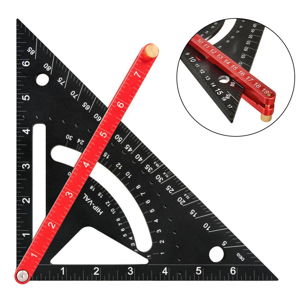 Adjustable Triangle Ruler For Carpentry Angle Measurement 200x196x275mm Aluminum Alloy Ruler 45 Degree Measurement