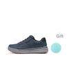 Skechers Mens USA Street Wear Synthetic Leather Lace-Up Thick Sole Soft Comfortable Low-Top Skate Shoes Men sneaker 211394-NVY