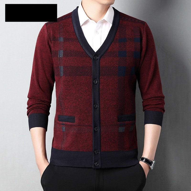 Autumn Winter Men's Vintage Knitted Cadigan Sweater Casual Button Up Cardigans Jackets Jumper Coat