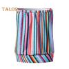 2Pcs/Set Women Swimsuit Set Bandeau Sleeveless Striped Print Swimming Tops High Waist Swimming Trunks Set Beachwear