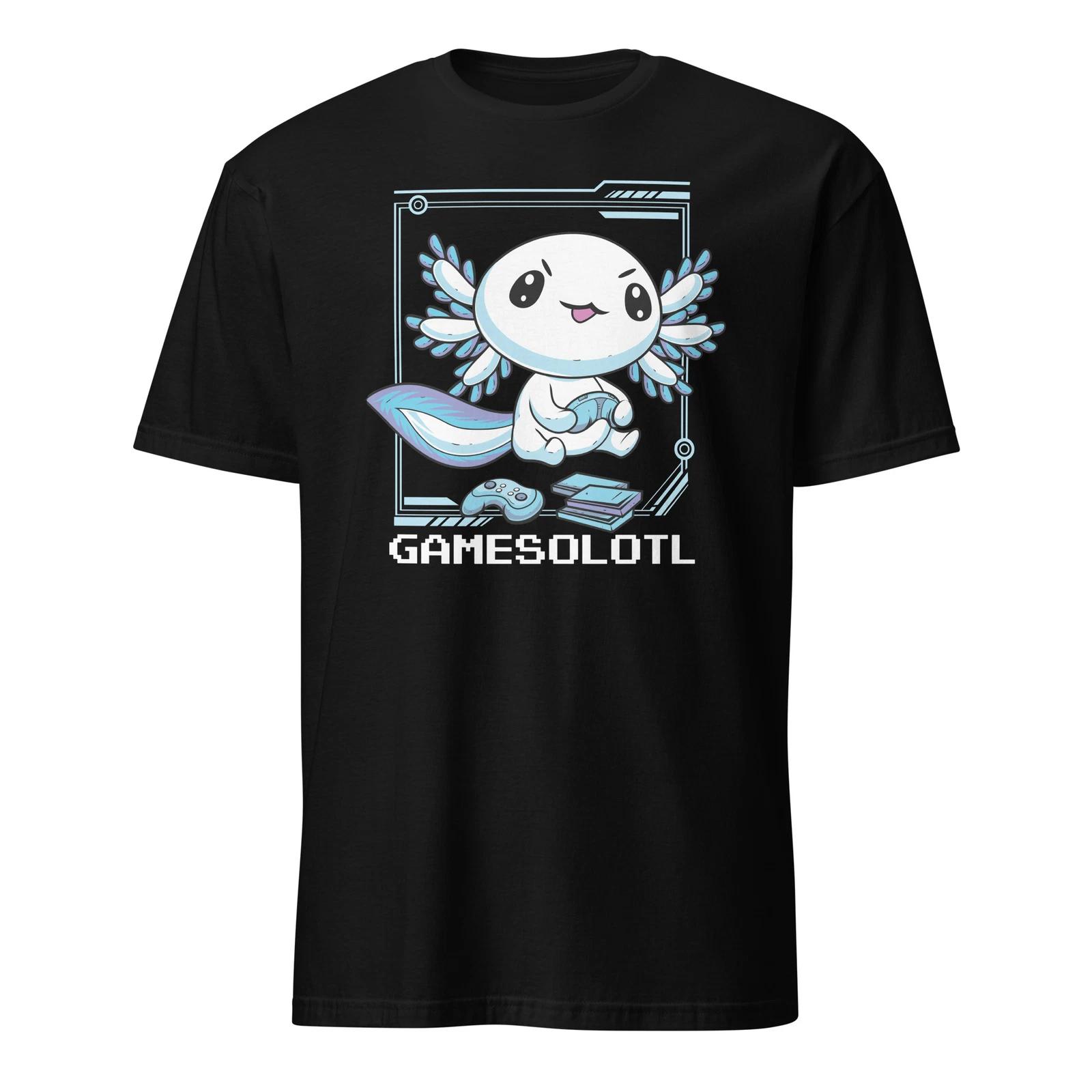 Gamer Axolotl Shirt Funny Gamesolotl Axolotl Gaming T-Shirt Size S-3XL Gift Tee XL