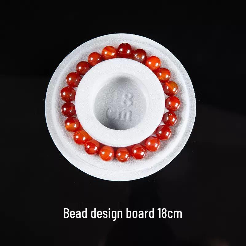 Beaded Bamboo Wooden Jewelry Tray for Bracelets and Necklaces