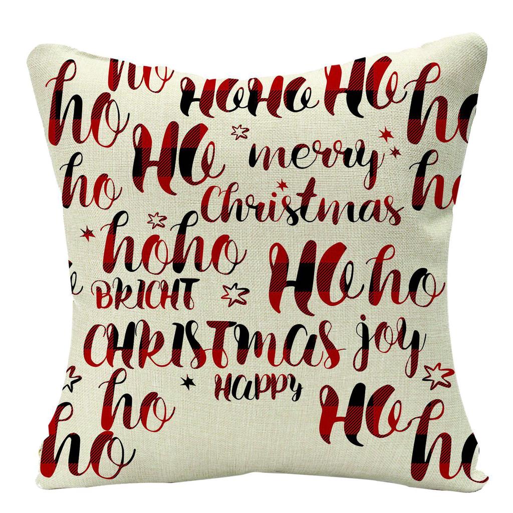 New Christmas Pillow, Linen Waist Pillow Case, Festive Home Sofa Decoration Pillow Cushion Cover