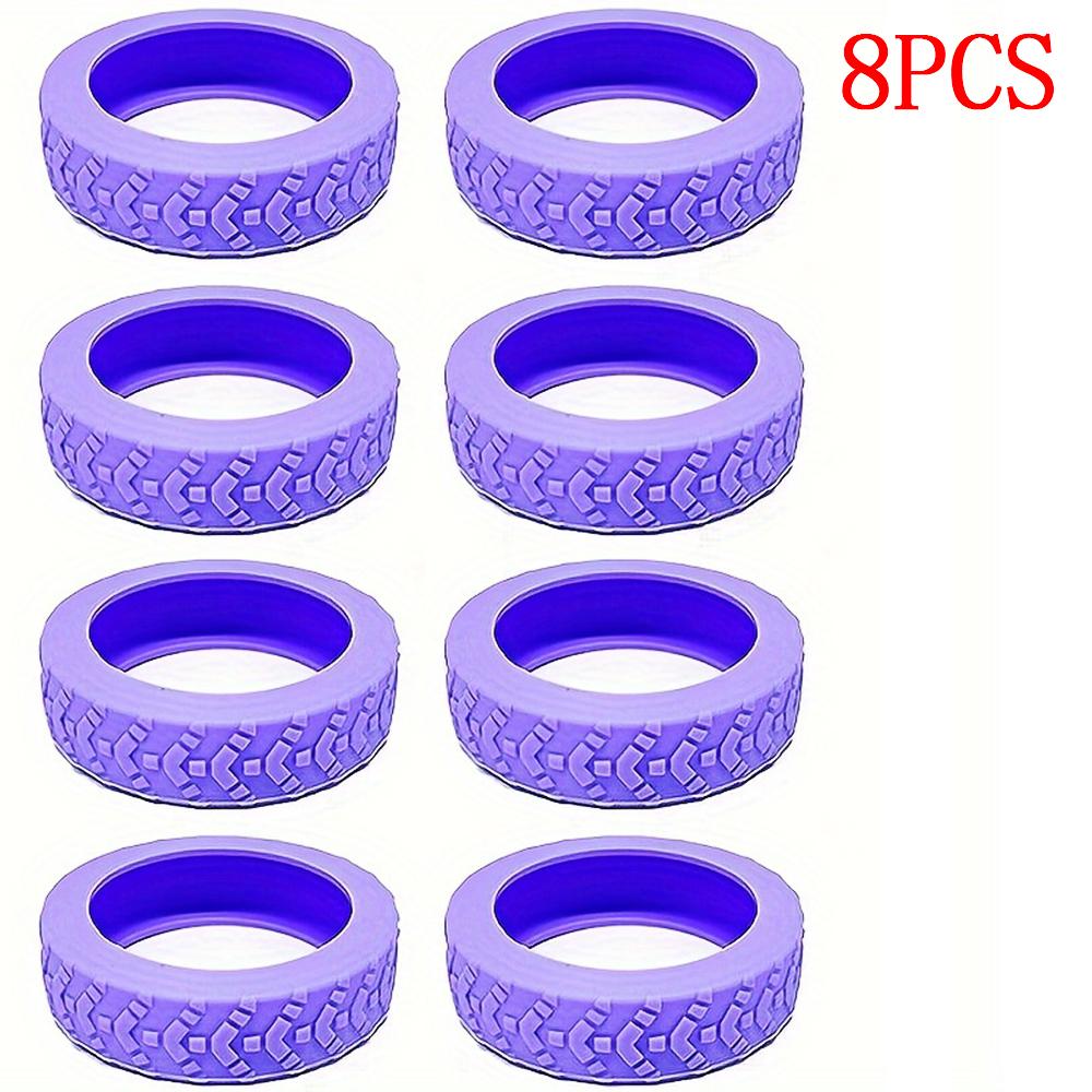 

Защитный чехол для колес багажа из 8 частей, бесшумный силиконовый чехол и универсальные аксессуары для рук для снижения шума .-A-DH фиолетовый