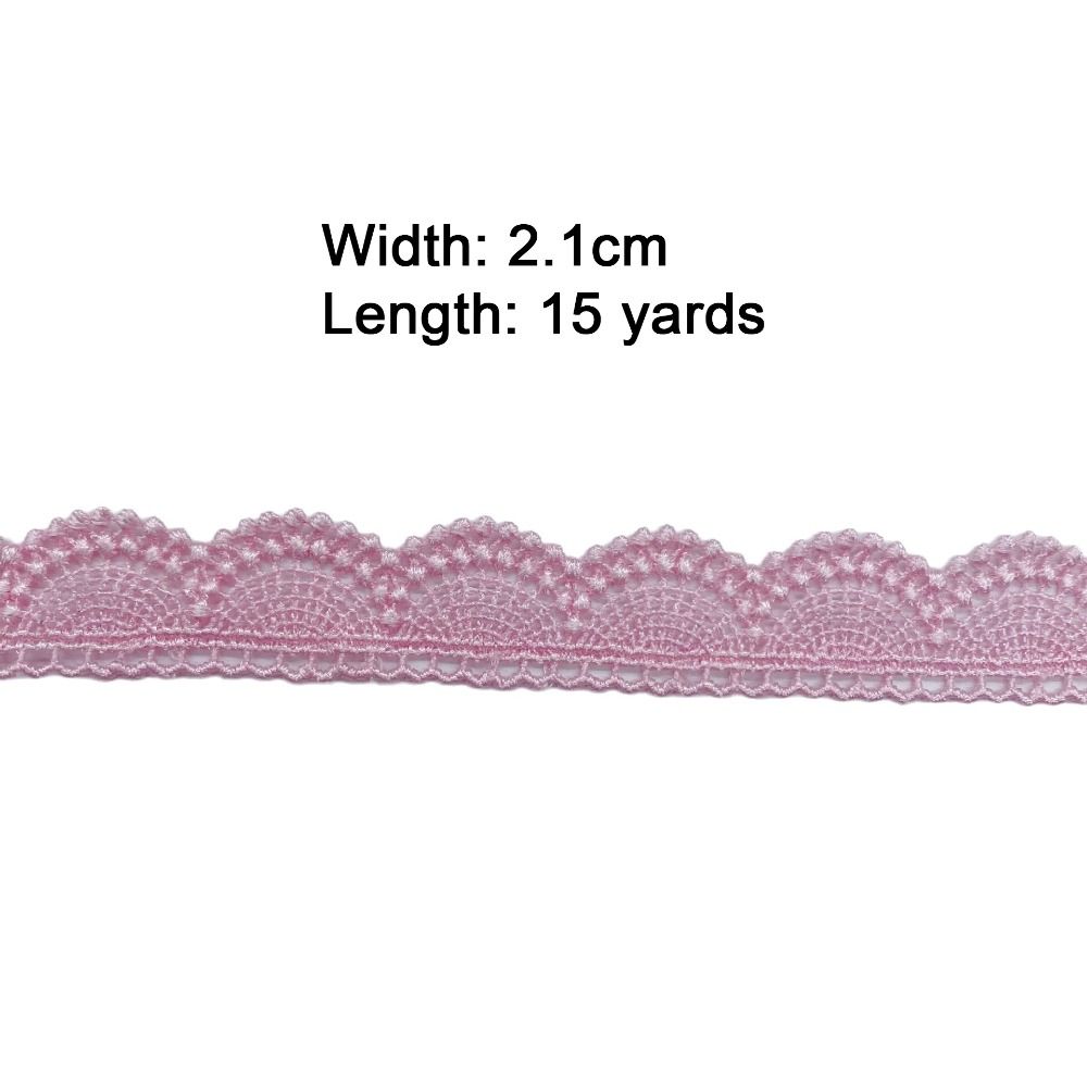 For Women 15 Yards Lace Trim Single Sided Colorful Embroidery Lace Various Colors Semicircle Shape DIY Trims Handmade Decoration