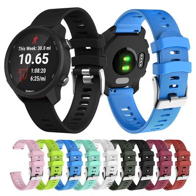 20 mm Silikonarmband für Garmin Forerunner 245 245M 645 Vivoactive 5 Venu Smart Watch Band für Samsung Galaxy Watch 42 mm Active 2