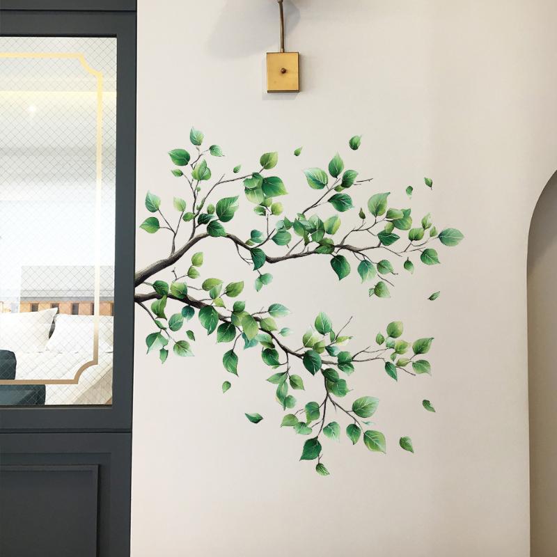 Branches Leaves Wall Sticker Bathroom Toilet Decor Decals Living Room Office Home Decoration