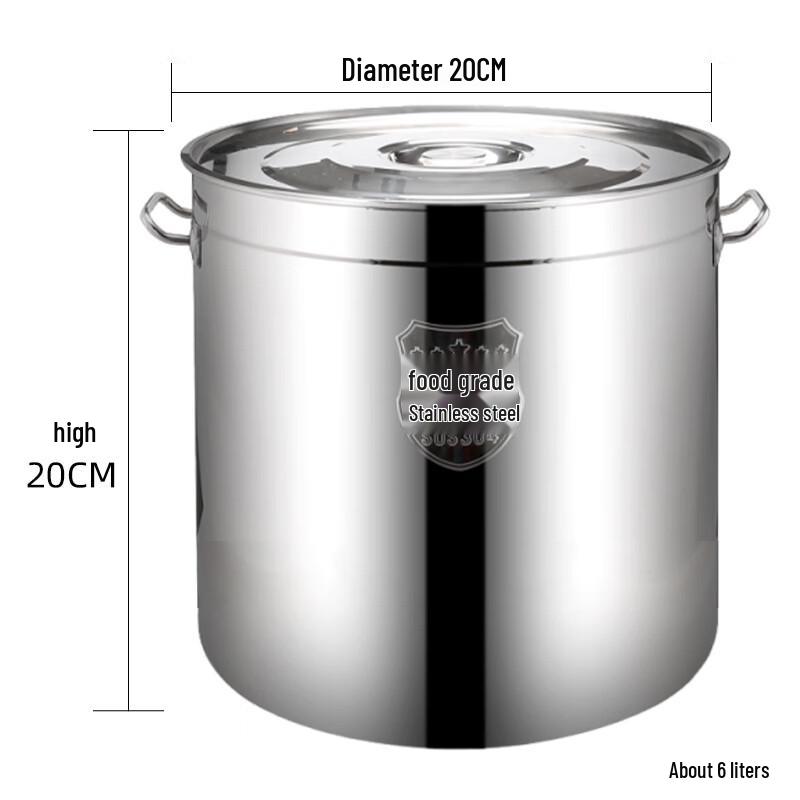 Yimeide GZC616 Commercial 304 Stainless Steel Soup Pot with Lid