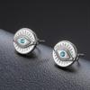 LIKGREAT Trendy Evil Eye Earrings Turkish Nazar Boncuk Protection Stud Earring Stainless Steel Jewelry Amulet Gift for GirlWomen