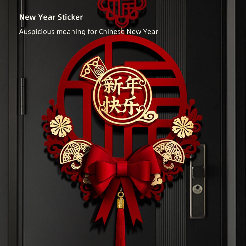 Chinese Knot Fu Character Hanging Ornament Rabbit Year Chinese New Year Pendant Decoration for Home Entrance Door