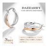 DAZZARRY Hoop Earrings, Popular Ring Earrings for Women, 18K Double Color, 925 Silver, Both Ears, Metal Hypoallergenic, Simple Accessory, Present