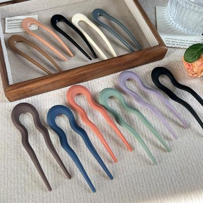 Elegante forcina a U in stile cinese Semplice fermaglio per chignon Forcina Copricapo
