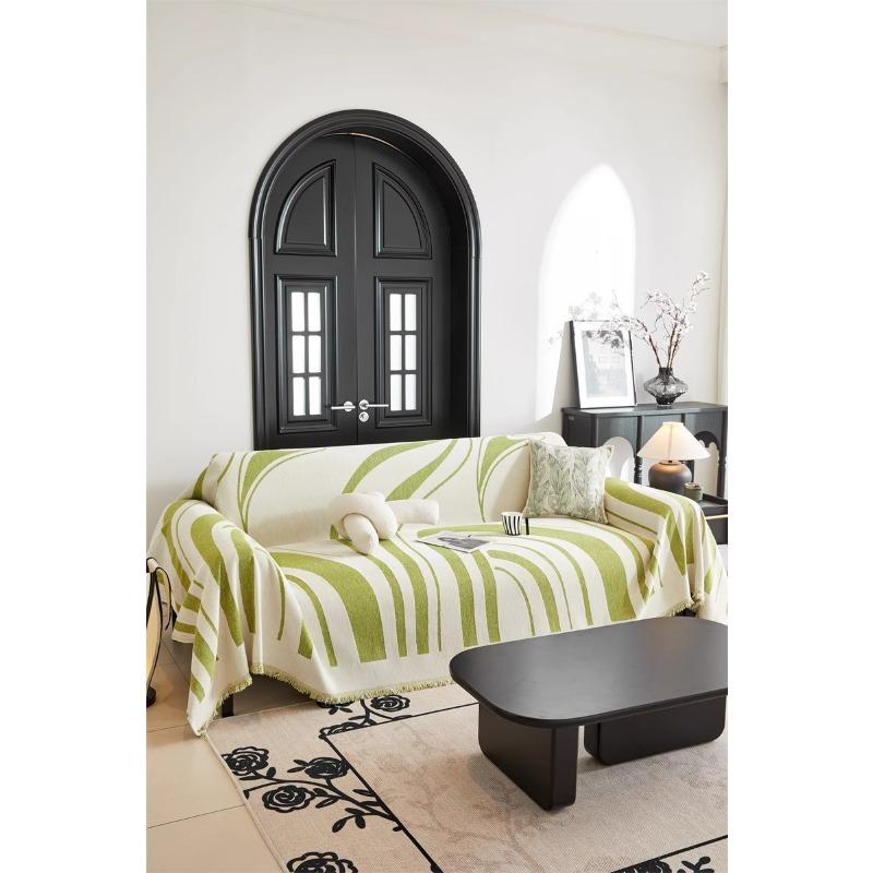 Geometric Abstract Modern Style Simple Chenille Thickened Non-Slip Sofa Cover Sofa Cover Cloth Cover Cover a Piece of Full Cover Cloth