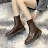 Short boots retro flat boots soft-soled Martin boots women's ins2025 spring and autumn new single boots