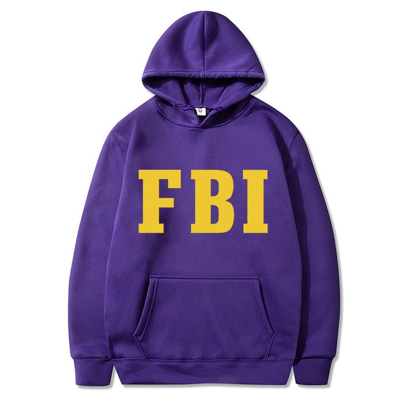 Hoodie Sleeved Long Hoodies Men Fbi Printing Men Womens Hoodies Tracksuits Jogger Pants Thick Warm Clothes Men Hoodie