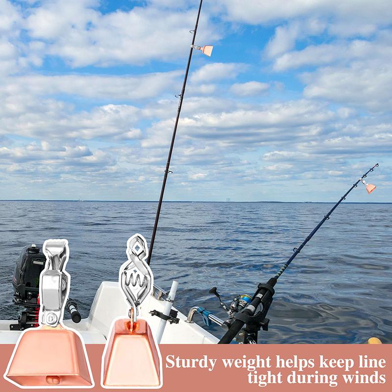 

20 шт. рыболовные колокольчики, колокольчики для удочки, колокольчики для сома, сигнализатор с зажимом для крепления на удилища, оборудование для ловли сома, рыболовные кольца 20pcs