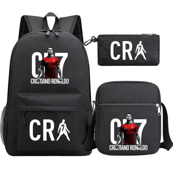 Youth Fashion Backpack Shoulder Bag Pencil Case Children'S Student School Bag 3-Piece Set