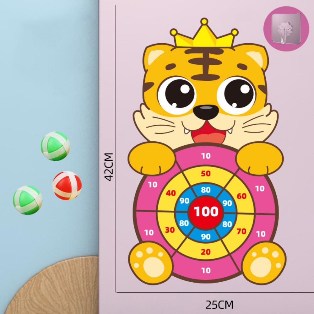 

Дартс Монтессори, мишень, спортивные игры, игрушки для детей от 4 до 6 лет, уличная игрушка, детская домашняя игрушка для девочек, липкий мяч, подарок для мальчиков тигровый