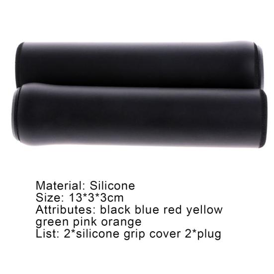 1 Ζεύγος Μαλακές Καλύψεις Τιμονιού Ποδηλάτου Αντιολισθητικές Σιλικόνης Ισχυρή Υποστήριξη Λαβή Προστατευτικό Μανίκι για ΜΤΒ