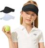 2pz/1pz Stella del Secolo UPF 50+ Visiera Solare per Bambini Regolabile per Ragazze con Coda di Cavallo Alta Cappello da Tennis Sportivo per Ragazzi Visiera da Corsa Golf