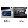 For BMW X3 E83 2006-2010 Real Carbon Fiber Headlight Control Button Cover Trim