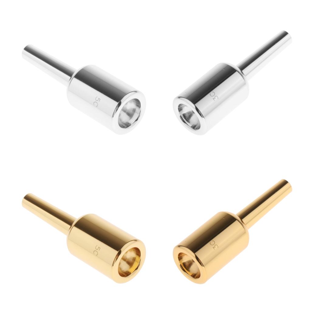 Trumpet Mouthpiece 3C/5C Replacement Musical Instruments Accessories, Gold Plate
