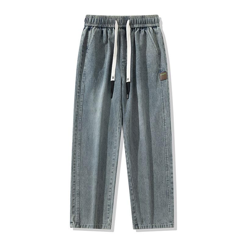Jeans Boys American Street Retro Wash Loose Casual Straight Wide-leg Jeans Men