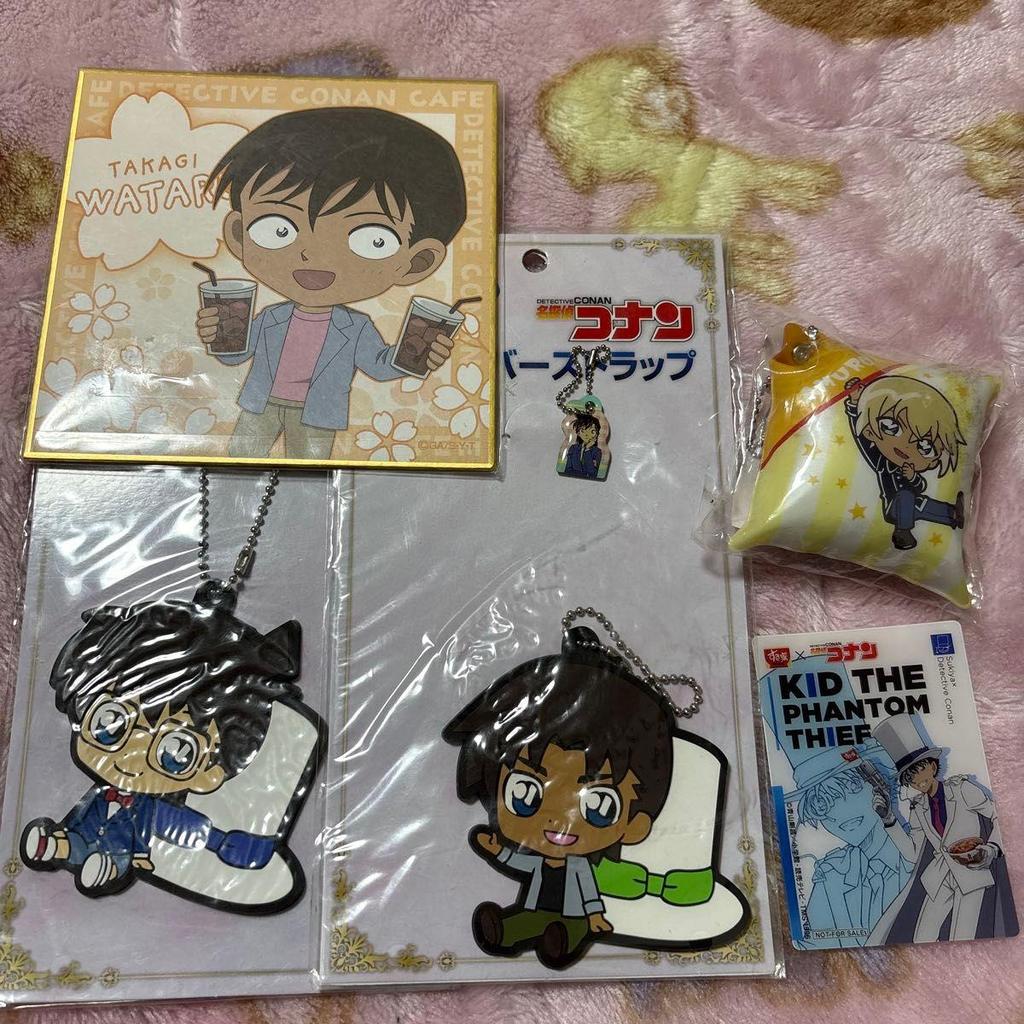 Used Detective Conan Goods Bulk Sale Stuffed Toys Rubber Straps Blanket Etc.