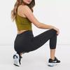 Nike Solid High-Waisted Seven-Eighths Fitness Pants Women Bottoms Black DD0245-010