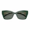 Michael Kors Mirror Side Logo Metal Injection Irregular Shape Sunglasses Women's Green