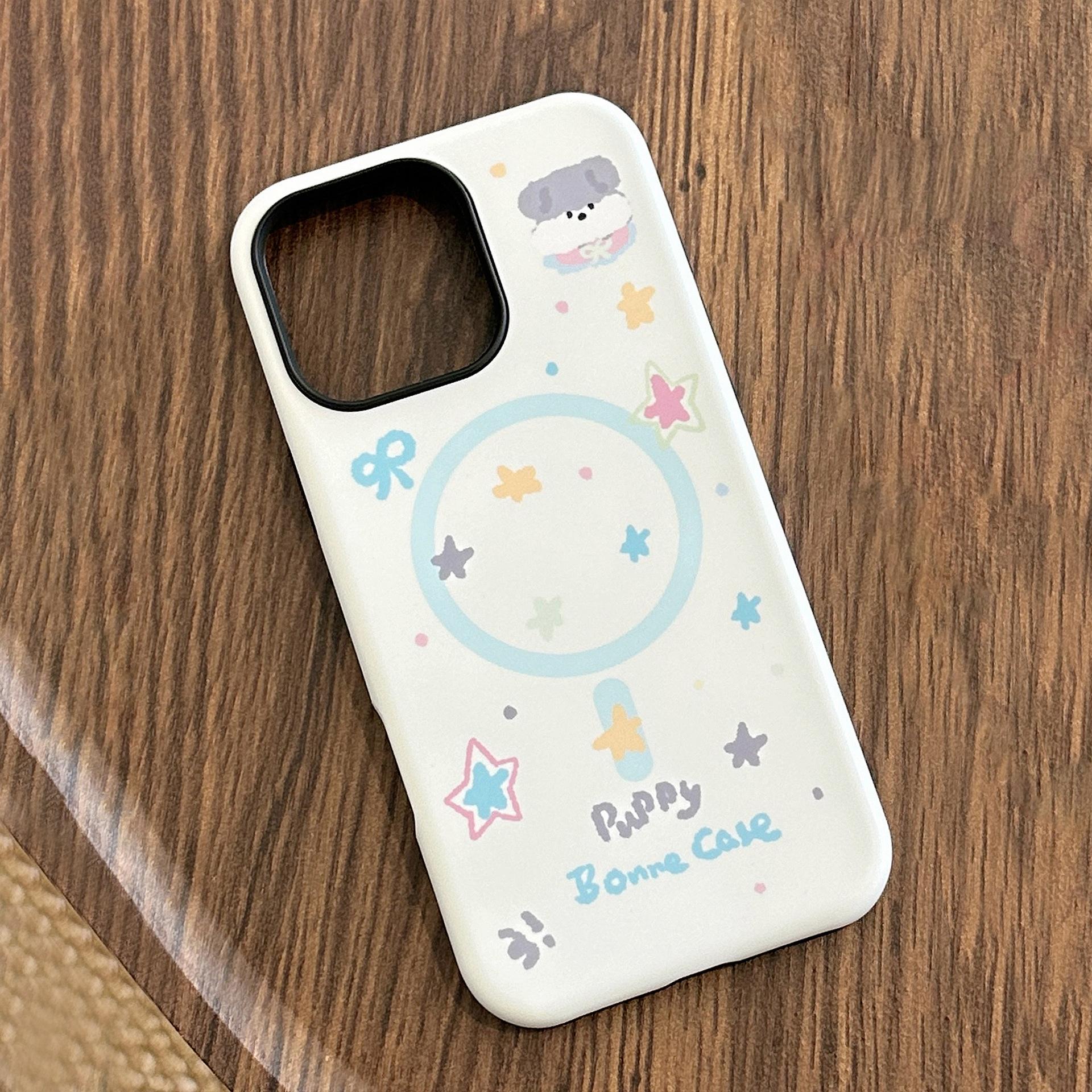 

Magnetic Bracket Mobile Phone Case Apple IPhone 16 Promax Suitable for 13 Cute Animals 15 Hard 14 Film 11 12promax