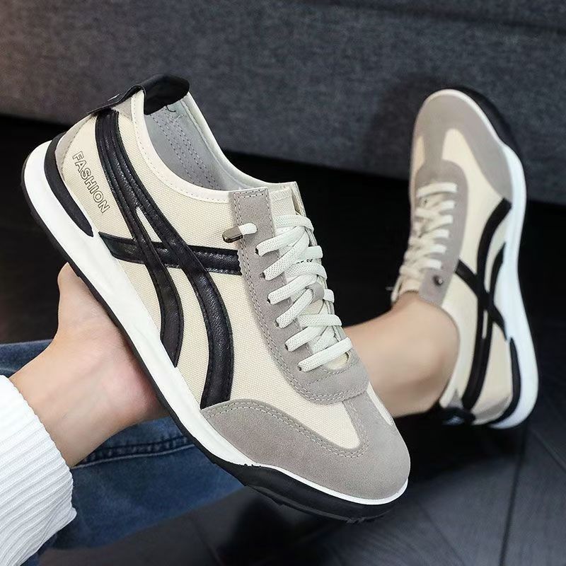 New Spring and Autumn Men's Shoes Board Shoes Fashionable and Comfortable Cloth Surface Breathable Sports and Leisure Forrest Gump Shoes Light Men's
